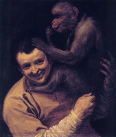 Man with a Monkey, Annibale Carracci