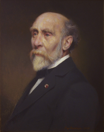 Portrait of J. Schaeps, member-curator of the Steering Committee of the Steen en Vleeshuis, Pieter Van der Ouderaa, 1907