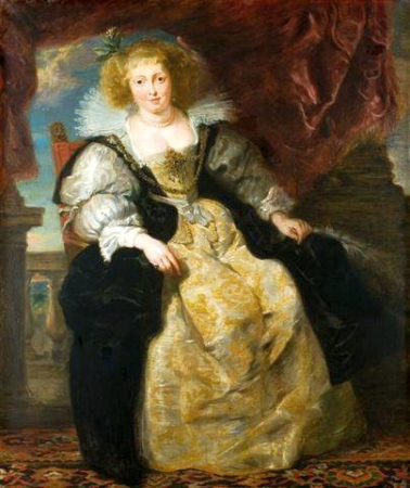 Portrait of Helena Fourment, tweede echtgenote van Peter Paul Rubens, zittend in haar bruidskleed, 1630s