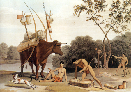 Samuel Daniell - Kora-Khokhoi preparing to move - 1805