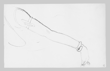 Arm of a Javanese Dancer (from Sketchbook of Javanese Dancers), John Singer Sargent, 1889