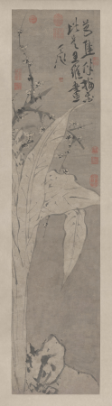 "Xu Wei's Plum Blossom and Banana Leaf Scroll", Xu Wei