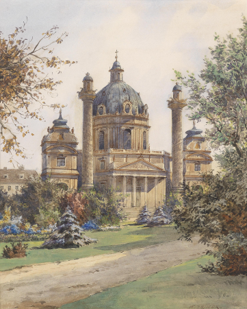 Die Karlskirche in Wien, Carl Wenzel Zajicek, by 1923