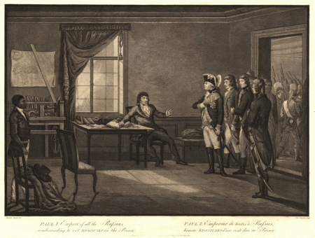 Tsar Paul I visiting Tadeusz Kościuszko in prison., Thomas Gaugain, 1801