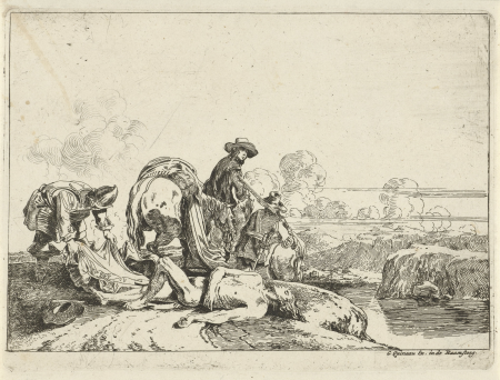 Plunderaars, RP-P-1882-A-6179, Jan van den Hecke, between 1630 and 1684