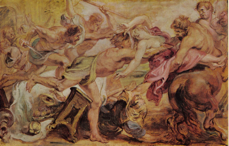 The battle of the lapiths and the centaurs (Ovid, Metamorphoses, XII, 210-335), Peter Paul Rubens, circa 1637