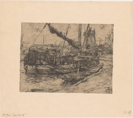 Tjalk in de Baarsjes in Amsterdam, RP-P-OB-16.613, Pieter Dupont, circa 1895