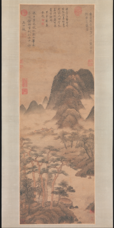 Zhang Yu, Yuan Dynasty, Songxuan Spring Maze, scroll, Zhang Yu, dated 1366