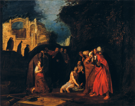 The raising of Lazarus, Jan Pynas, 1609