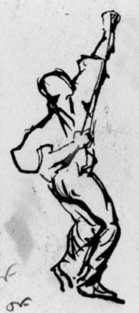 Study of man pulling on a rope., Othon Friesz, 1907