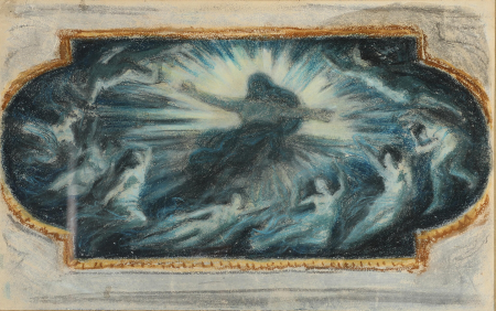 "Northern lights". Draft study for a plafond for The Royal Danish Academy of Sciences and Letters, Laurits Tuxen