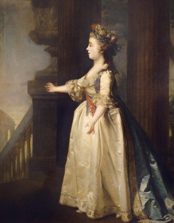 Portrait of Grand Duchess Alexandra Pavlovna before the Cameron Gallery in Tsarskoye Selo, Dmitry Levitzky, 1791