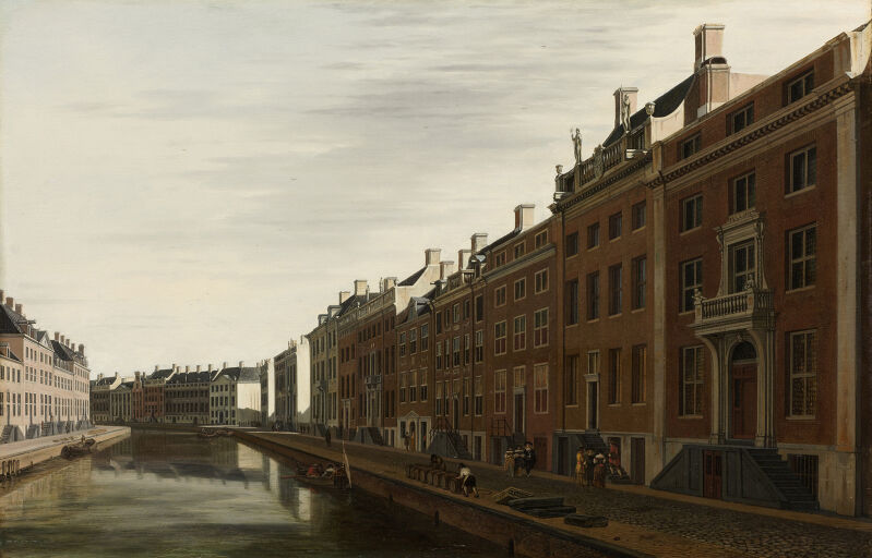 The Golden Bend in the Herengracht in Amsterdam from the west, Gerrit Adriaenszoon Berckheyde, 1672