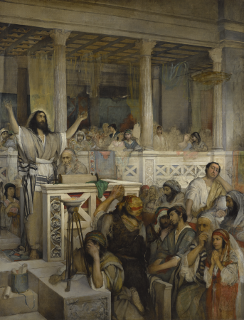 Christ teaching in Capernaum, Maurycy Gottlieb, between 1878 and 1879