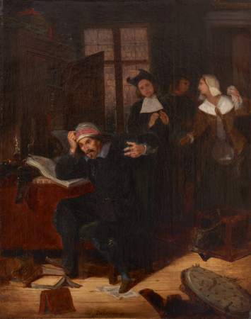 Don Quixote in his library, Eugène Delacroix, 1824