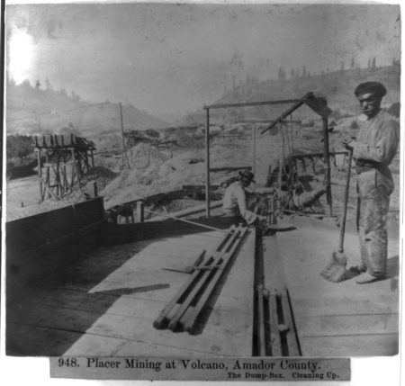 Placer Mining at Volcano, Amador County, Calif. LCCN2002719281, 1866