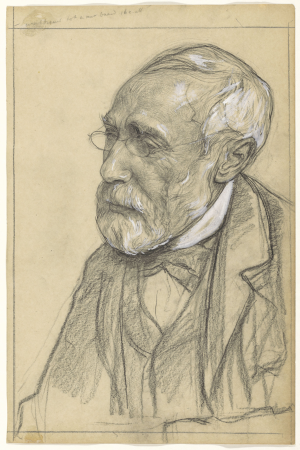 Portret van de schilder Jozef Israëls, RP-T-1962-371, Jozef Israëls, between 1874 and 1925