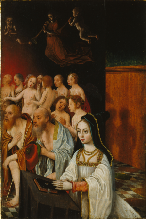 Wings of a Dipthyc with the Souls of the Just and Donor, Jan Mostaert, circa 1520