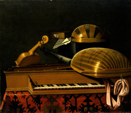 Still Life with Musical Instruments and Books, Bartolomeo Bettera