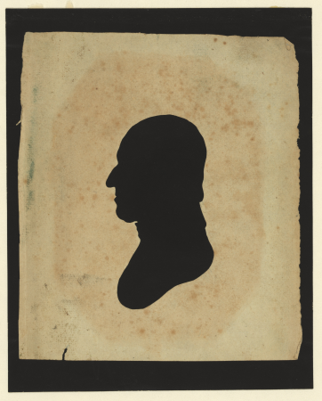 Silhouette of man facing left, no. 9 LCCN2004662038, Charles Willson Peale, 1761