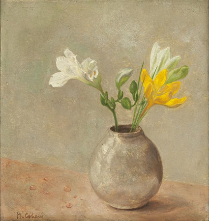 Still life with crocuses and freesia, Mozes Cohen, between 1937 and 1909