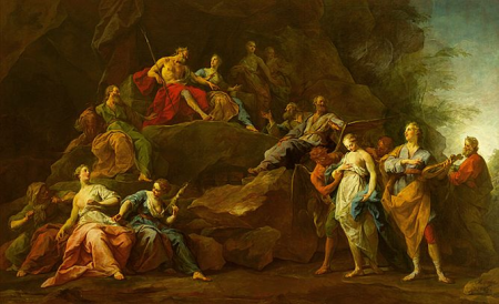 Orpheus descended into the Underworld to ask for Eurydice, Jean Restout, 1763