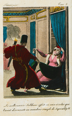 La malheureuse Sultane offt en vain à celui qui l'avait découverte un mouchoir rempli de Sequins - Castellan Antoine-laurent - 1812, Antoine-Laurent Castellan