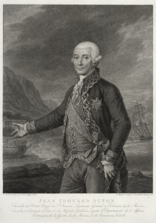 Bartolozzi, after Marsigli - Sir John Acton, 6th Baronet, Carlo Marsigli, circa 1790