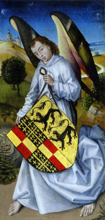 Rogier van der Weyden - Four Large Painted Altarpiece Shutters and Two Smaller Ones, with Donors and Saints, Friedländer, ENP, vol. 2, nr. 105, ENP02105 03-image large, Rogier van der Weyden