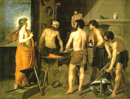 Apollo in the Forge of Vulcan, Diego Velázquez, 1630