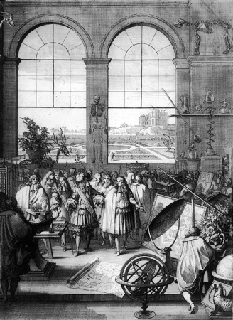 Louis XIV Visiting the Royal Academy of Sciences, Sébastien Leclerc, 1671
