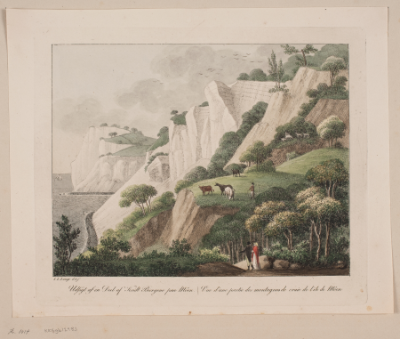 View of part of the chalk mountains on Møn, Søren L. Lange, 1803