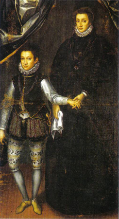 Portrait of Margherita with her son Carlo Emanuele I, Jan Kraeck, circa 1570