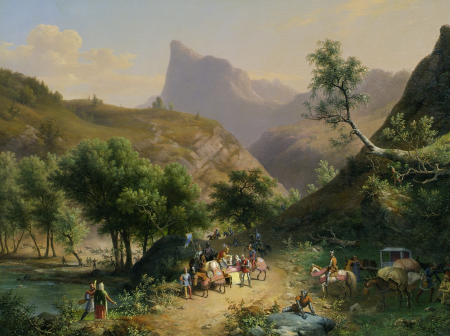 Kidnapping of the daughter of the Duke of Geneva (?) by Thomas of Savoy, Giuseppe Bisi, circa 1838