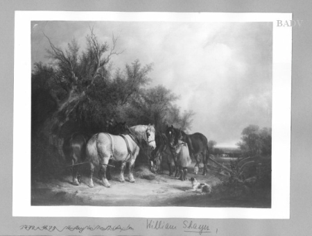 Farmer with plow and two teams, William Shayer, between 1803 and 1879