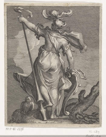 Minerva met wapenrusting en uil, RP-P-BI-2378, Abraham Bloemaert, between 1610 and 1614