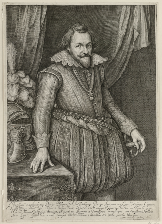 Knee-length portrait of Philip William, Prince of Orange, Jacob Matham, between 1610 and 1618