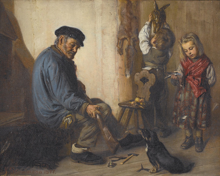 Friedrich Stirnimann - Daheim nach der Jagd, Friedrich Stirnimann, before 1901