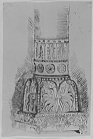 Study of an ancient architectural motif, Gustave Moreau, between 1850 and 1895