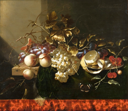 Still life in a frame., Laurens Craen, circa 1654-1660