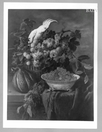 Still- life with a parrot, Ludwig Adam Kunz, between 1872 and 1929