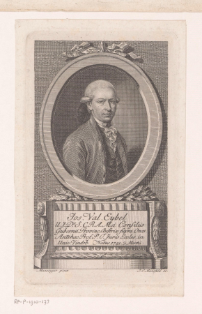 Portret van Josef Valentin Sebastian Eybel, RP-P-1910-173, Johann Ernst Mansfeld, between 1749 and 1796
