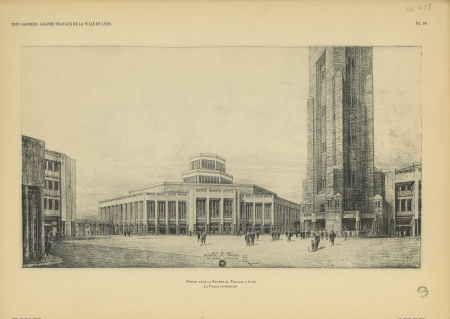 Project for the Labor Exchange in Lyon, Tony Garnier, 1921