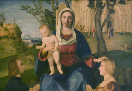 Madonna with Child and two founders, Vincenzo Catena, between 1485 and 1531