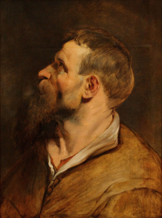 Head of a bearded man, Peter Paul Rubens, between 1620 and 1621