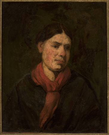 Girl in a red scarf, Piotr Michałowski, between 1840 and 1855