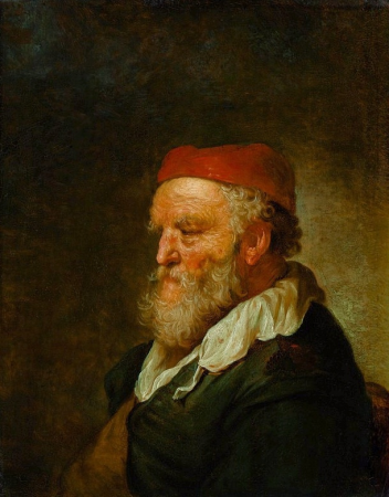 An old man with a red cap, Govert Flinck, 1630s
