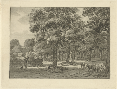 Landschap bij Muiderberg, RP-P-1900-A-22219, Jan Evert Grave, between 1769 and 1805