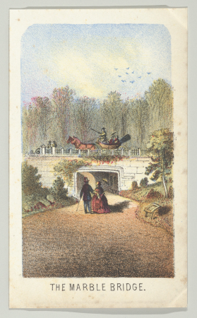 The Marble Bridge, Near the Lake, from the series, Views in Central Park, New York, Part 3, Louis Prang, 1864