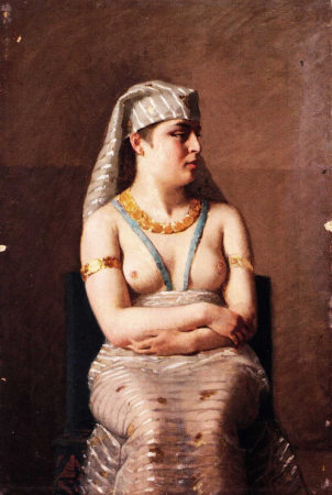 Vito D'Ancona - La modella del pittore, Vito D'Ancona, between 1870 and 1880
